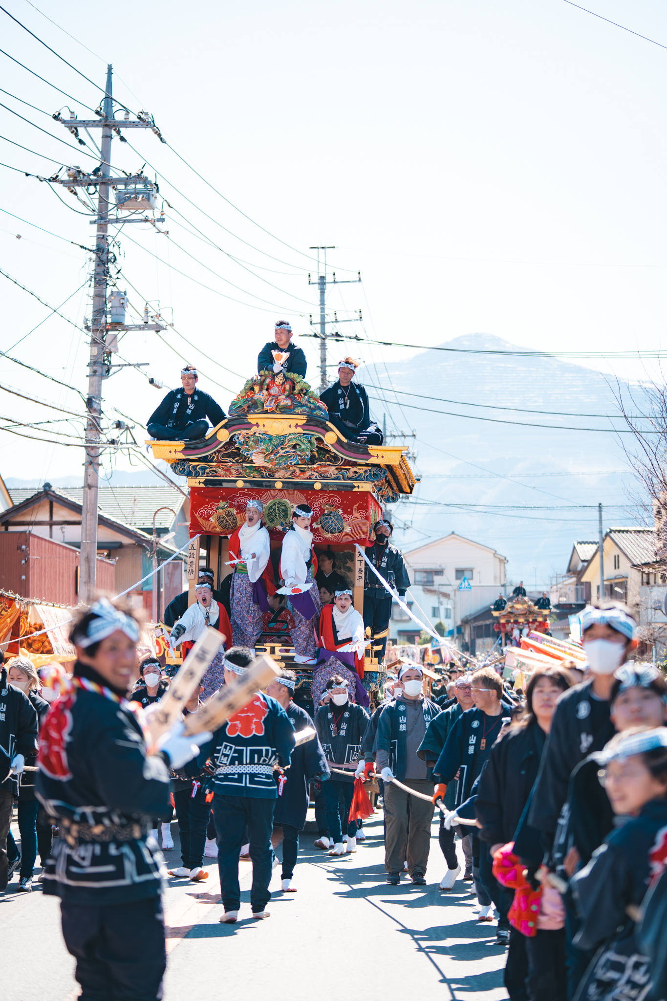 みんなで曳く山組屋台